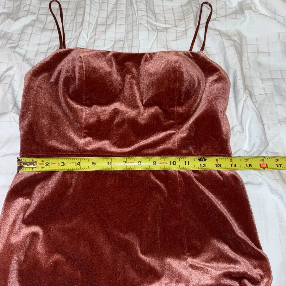 Jenny Yoo Quinn Velvet Column Gown - Rose - 8